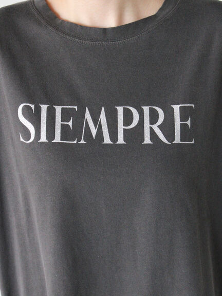 ピグメントグリッターロゴ7分袖Tシャツ(チャコールグレー/ピンク/ブラウン)|Lugnoncure(ルノンキュール)通販