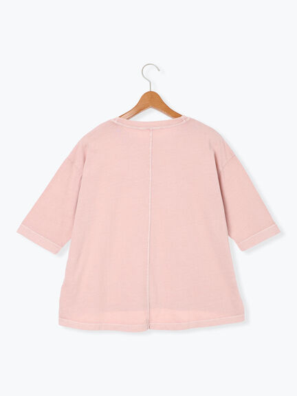 ピグメントグリッターロゴ7分袖Tシャツ(チャコールグレー/ピンク/ブラウン)|Lugnoncure(ルノンキュール)通販