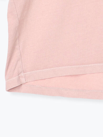 ピグメントグリッターロゴ7分袖Tシャツ(チャコールグレー/ピンク/ブラウン)|Lugnoncure(ルノンキュール)通販