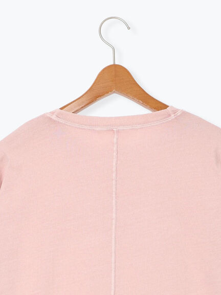 ピグメントグリッターロゴ7分袖Tシャツ(チャコールグレー/ピンク/ブラウン)|Lugnoncure(ルノンキュール)通販