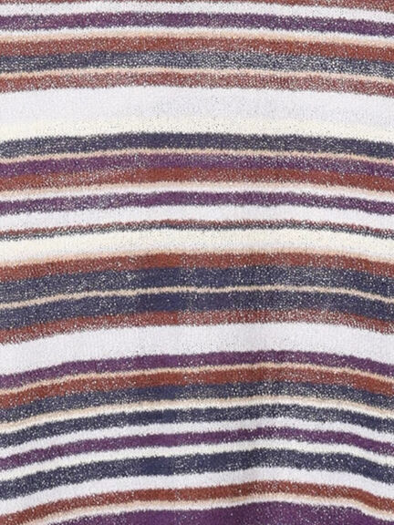 マルチボーダーポロニット《2025autumn catalog item》(ベージュ/ネイビー/パープル)|Lugnoncure(ルノンキュール)通販