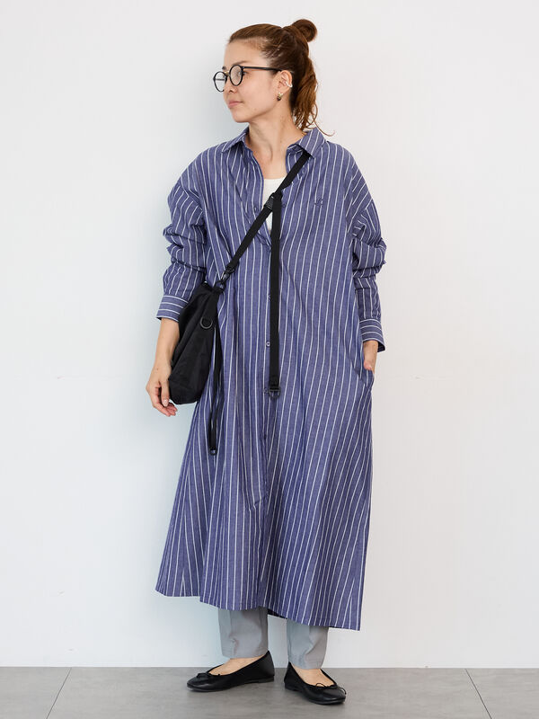 刺繍入りアソートシャツワンピース《2025autumn catalog item》(ブラック/ベージュ/ネイビー)|Lugnoncure(ルノンキュール)通販