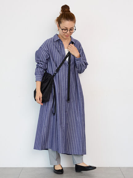 刺繍入りアソートシャツワンピース《2025autumn catalog item》(ブラック/ベージュ/ネイビー)|Lugnoncure(ルノンキュール)通販