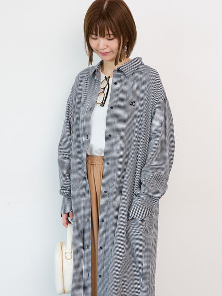 刺繍入りアソートシャツワンピース《2025autumn catalog item》(ブラック/ベージュ/ネイビー)|Lugnoncure(ルノンキュール)通販