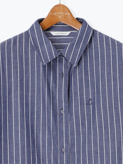 刺繍入りアソートシャツワンピース《2025autumn catalog item》(ブラック/ベージュ/ネイビー)|Lugnoncure(ルノンキュール)通販