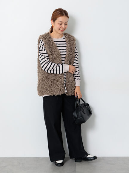 バックサテンベイカーパンツ《2025autumn catalog item》(ブラック/ベージュ/カーキ)|Lugnoncure(ルノンキュール)通販