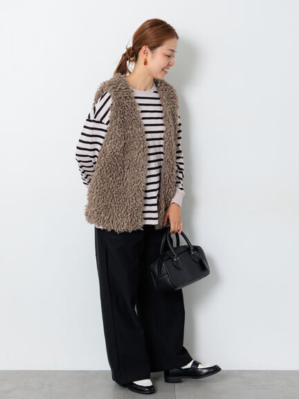 バックサテンベイカーパンツ《2025autumn catalog item》(ブラック/ベージュ/カーキ)|Lugnoncure(ルノンキュール)通販