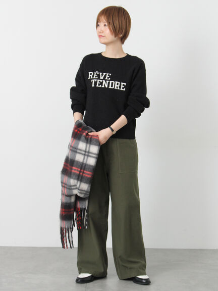 バックサテンベイカーパンツ《2025autumn catalog item》(ブラック/ベージュ/カーキ)|Lugnoncure(ルノンキュール)通販