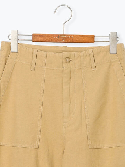 バックサテンベイカーパンツ《2025autumn catalog item》(ブラック/ベージュ/カーキ)|Lugnoncure(ルノンキュール)通販