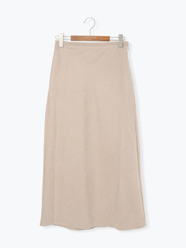 スウェード調バイアススカート《2025autumn catalog item》(ベージュ)|Lugnoncure(ルノンキュール)通販