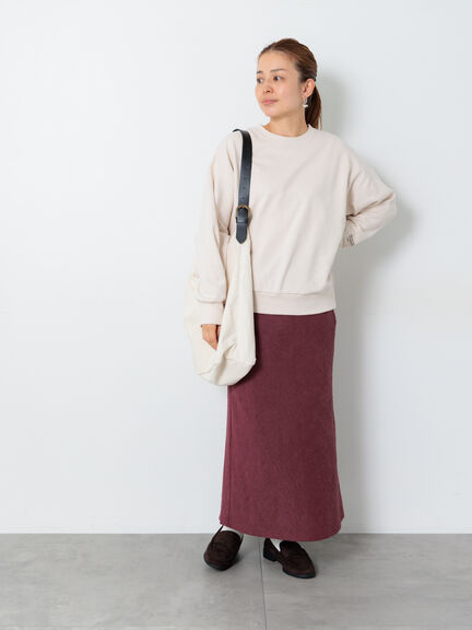 スウェード調バイアススカート《2025autumn catalog item》(レッド/ベージュ/ブラウン)|Lugnoncure(ルノンキュール)通販