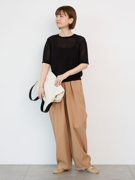 アソートコクーンイージーパンツ(オフホワイト/ブラック/ベージュ/ネイビー/キナリ)|Lugnoncure(ルノンキュール)通販