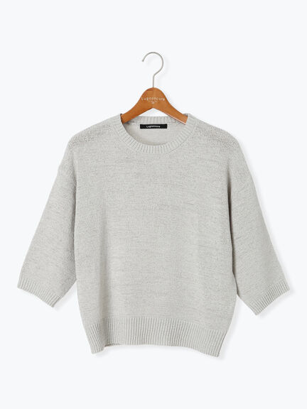 テープヤーンクルーネックニット(グレー/ブラック/ブラウン/パープル)|Lugnoncure(ルノンキュール)通販