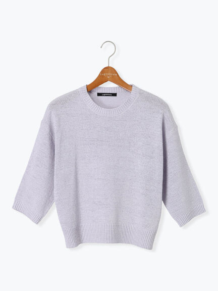 テープヤーンクルーネックニット(グレー/ブラック/ブラウン/パープル)|Lugnoncure(ルノンキュール)通販