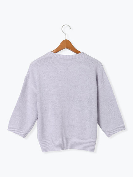 テープヤーンクルーネックニット(グレー/ブラック/ブラウン/パープル)|Lugnoncure(ルノンキュール)通販