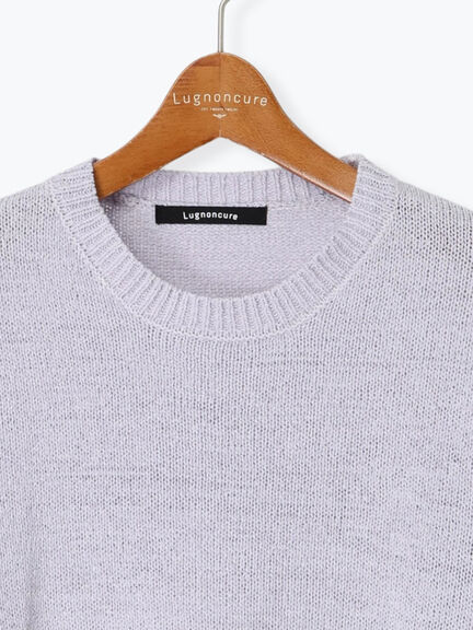 テープヤーンクルーネックニット(グレー/ブラック/ブラウン/パープル)|Lugnoncure(ルノンキュール)通販