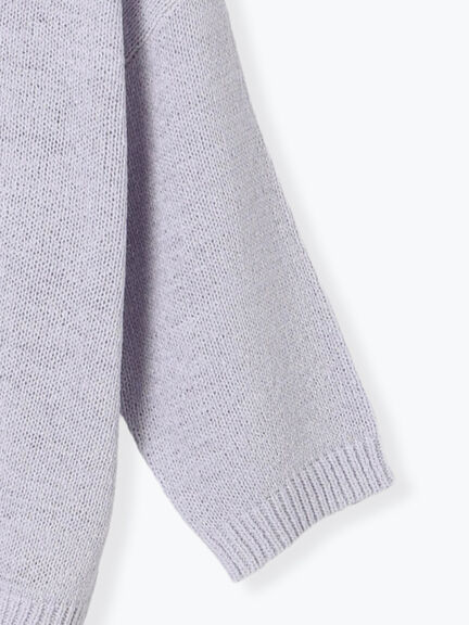 テープヤーンクルーネックニット(グレー/ブラック/ブラウン/パープル)|Lugnoncure(ルノンキュール)通販