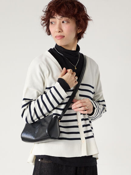 無地/柄アソートVネックカーディガン(オフホワイト/グレー/チャコールグレー/パープル)|Lugnoncure(ルノンキュール)通販