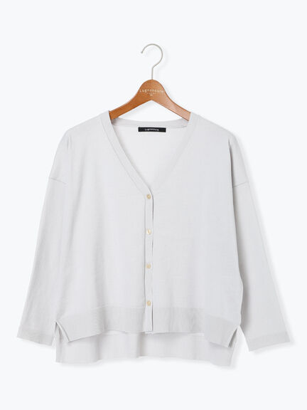 無地/柄アソートVネックカーディガン(オフホワイト/グレー/チャコールグレー/パープル)|Lugnoncure(ルノンキュール)通販