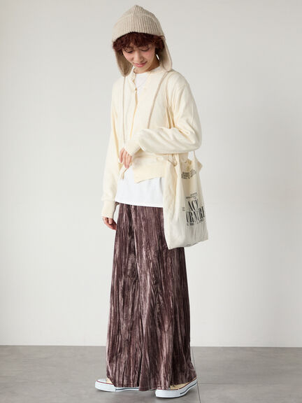 コットンクルーネックカーディガン(オフホワイト/ブラック/レッド/ブルー)|Lugnoncure(ルノンキュール)通販