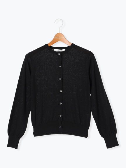 コットンクルーネックカーディガン(オフホワイト/ブラック/レッド/ブルー)|Lugnoncure(ルノンキュール)通販