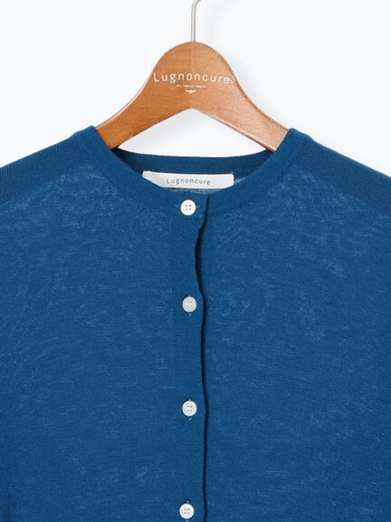 コットンクルーネックカーディガン(オフホワイト/ブラック/レッド/ブルー)|Lugnoncure(ルノンキュール)通販