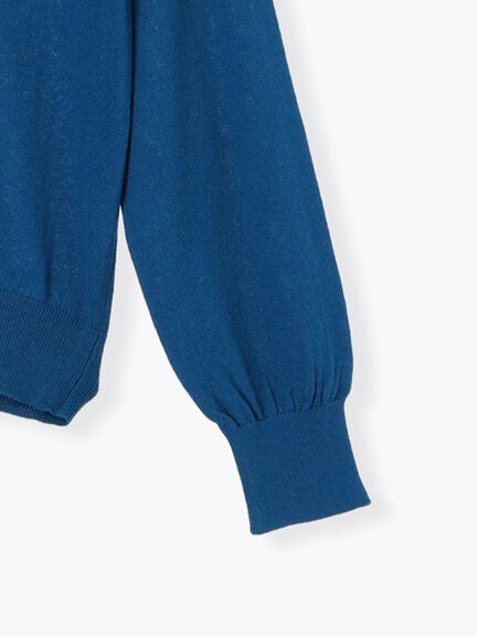 コットンクルーネックカーディガン(オフホワイト/ブラック/レッド/ブルー)|Lugnoncure(ルノンキュール)通販