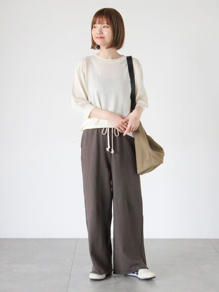 コットンクルーネックニット(オフホワイト/ブラック/レッド/ブルー)|Lugnoncure(ルノンキュール)通販