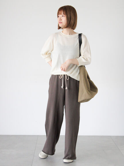 コットンクルーネックニット(オフホワイト/ブラック/レッド/ブルー)|Lugnoncure(ルノンキュール)通販