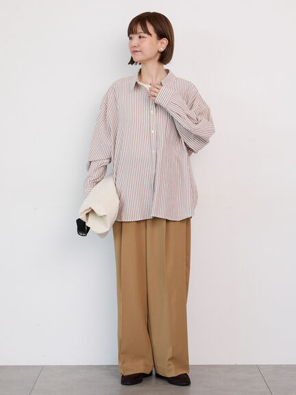 無地/柄アソートレギュラーオーバーシャツ(オフホワイト/ブラック/ベージュ/ネイビー)|Lugnoncure(ルノンキュール)通販