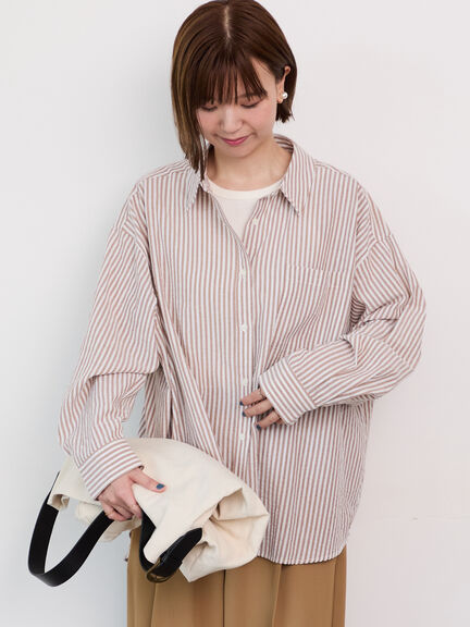 無地/柄アソートレギュラーオーバーシャツ(オフホワイト/ブラック/ベージュ/ネイビー)|Lugnoncure(ルノンキュール)通販