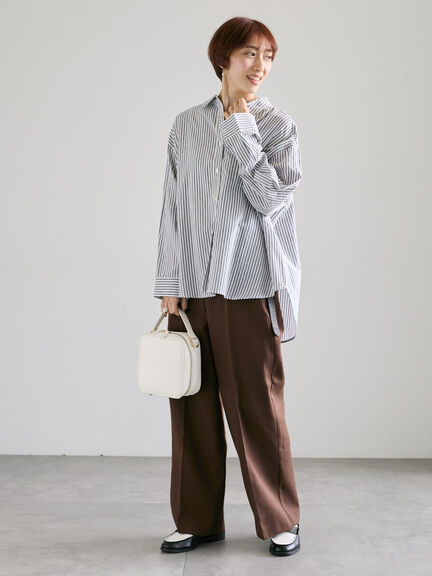 無地/柄アソートレギュラーオーバーシャツ(オフホワイト/ブラック/ベージュ/ネイビー)|Lugnoncure(ルノンキュール)通販