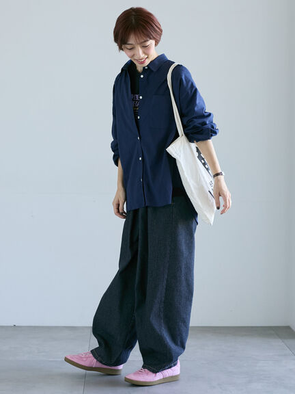 無地/柄アソートレギュラーオーバーシャツ(オフホワイト/ブラック/ベージュ/ネイビー)|Lugnoncure(ルノンキュール)通販