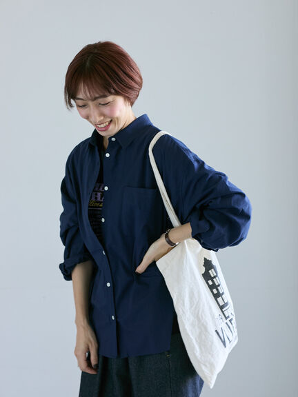 無地/柄アソートレギュラーオーバーシャツ(オフホワイト/ブラック/ベージュ/ネイビー)|Lugnoncure(ルノンキュール)通販