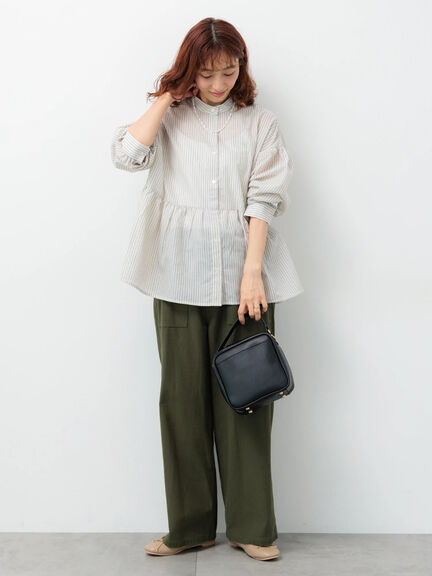 アソートペプラムブラウス(オフホワイト/ブラック/ベージュ/ブルー)|Lugnoncure(ルノンキュール)通販