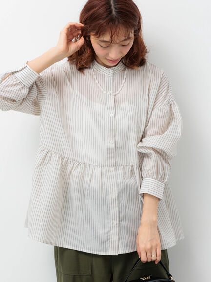 アソートペプラムブラウス(オフホワイト/ブラック/ベージュ/ブルー)|Lugnoncure(ルノンキュール)通販