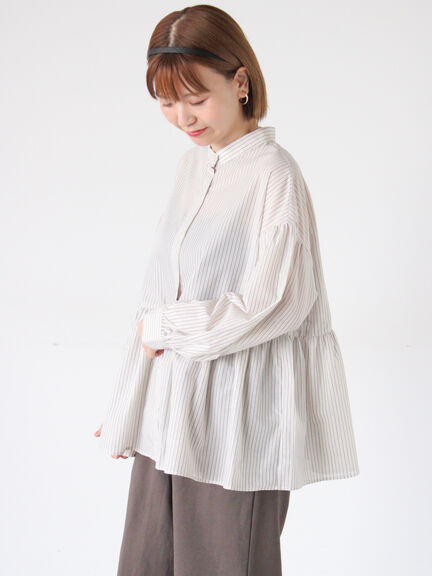 アソートペプラムブラウス(オフホワイト/ブラック/ベージュ/ブルー)|Lugnoncure(ルノンキュール)通販