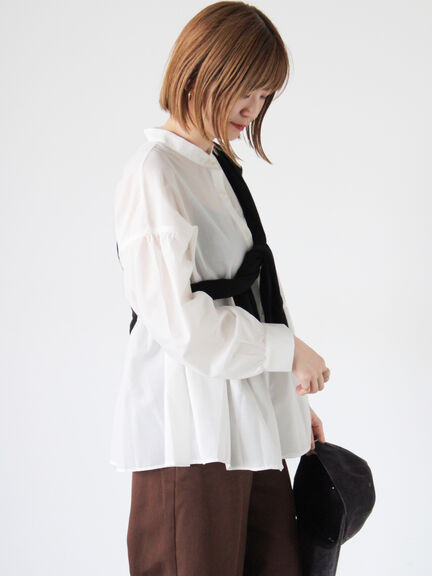 アソートペプラムブラウス(オフホワイト/ブラック/ベージュ/ブルー)|Lugnoncure(ルノンキュール)通販