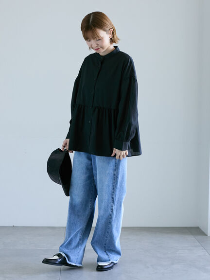 アソートペプラムブラウス(オフホワイト/ブラック/ベージュ/ブルー)|Lugnoncure(ルノンキュール)通販