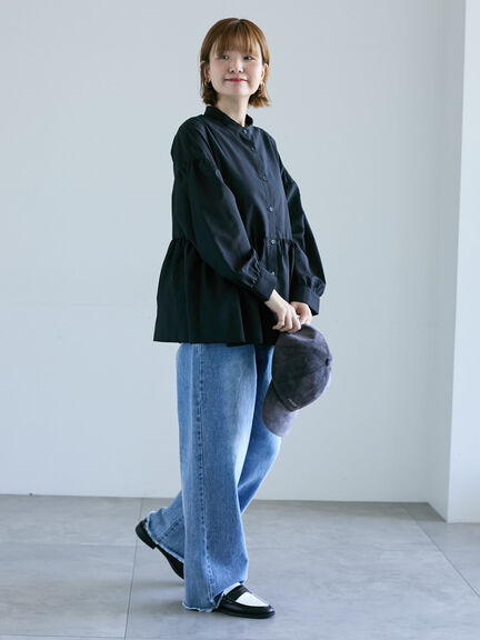 アソートペプラムブラウス(オフホワイト/ブラック/ベージュ/ブルー)|Lugnoncure(ルノンキュール)通販