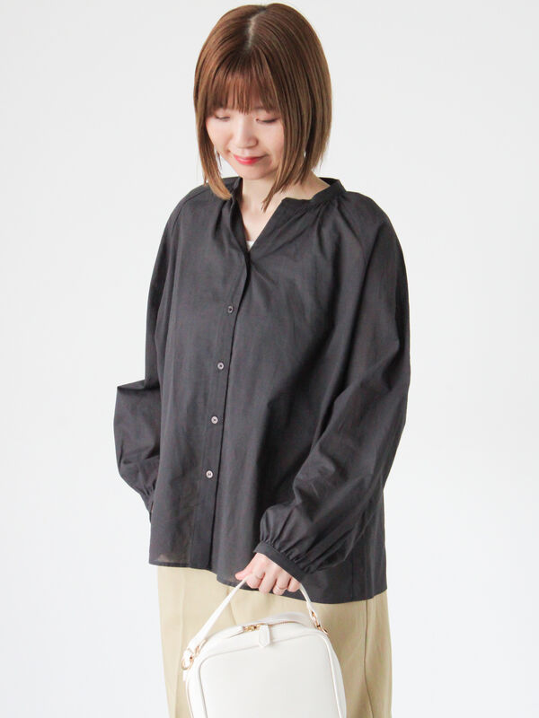 アソートスキッパーブラウス(チャコールグレー)|Lugnoncure(ルノンキュール)通販