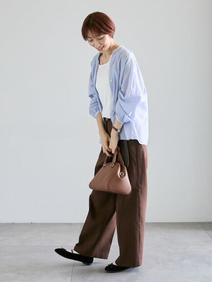 アソートスキッパーブラウス(オフホワイト/チャコールグレー/ベージュ/ブルー)|Lugnoncure(ルノンキュール)通販