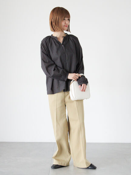 アソートスキッパーブラウス(オフホワイト/チャコールグレー/ベージュ/ブルー)|Lugnoncure(ルノンキュール)通販