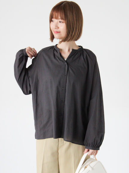 アソートスキッパーブラウス(オフホワイト/チャコールグレー/ベージュ/ブルー)|Lugnoncure(ルノンキュール)通販