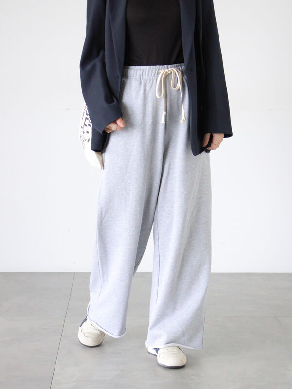 スウェットワイドパンツ《2025autumn catalog item》(グレー/チャコールグレー/ブラック)|Lugnoncure(ルノンキュール)通販