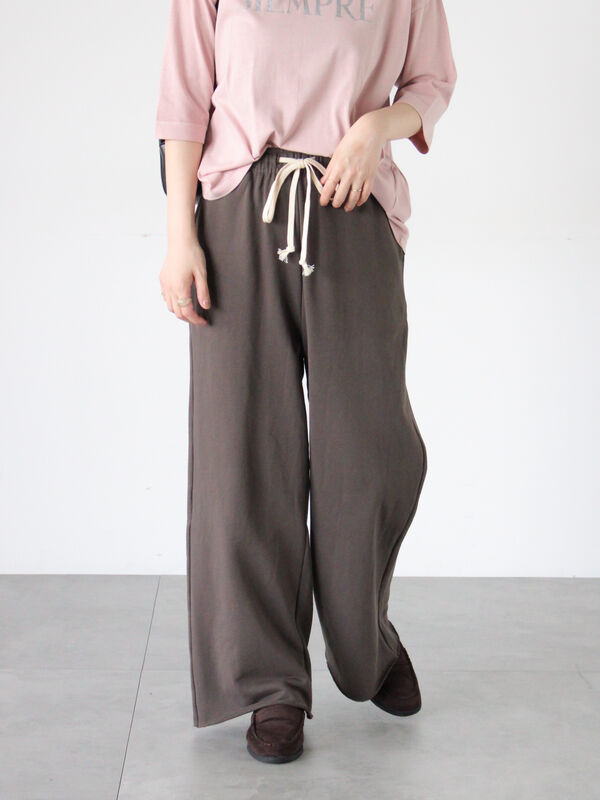 スウェットワイドパンツ《2025autumn catalog item》(チャコールグレー)|Lugnoncure(ルノンキュール)通販