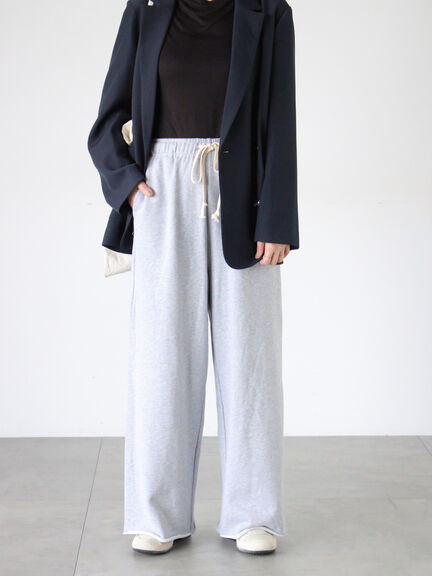 スウェットワイドパンツ《2025autumn catalog item》(グレー/チャコールグレー/ブラック)|Lugnoncure(ルノンキュール)通販