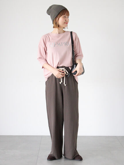 スウェットワイドパンツ《2025autumn catalog item》(グレー/チャコールグレー/ブラック)|Lugnoncure(ルノンキュール)通販