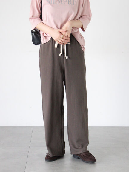 スウェットワイドパンツ《2025autumn catalog item》(グレー/チャコールグレー/ブラック)|Lugnoncure(ルノンキュール)通販