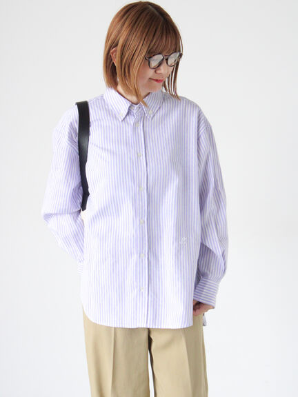 刺繍入りアソートオックスフォードシャツ《2025autumn catalog item》(グレー/ブルー/パープル)|Lugnoncure(ルノンキュール)通販